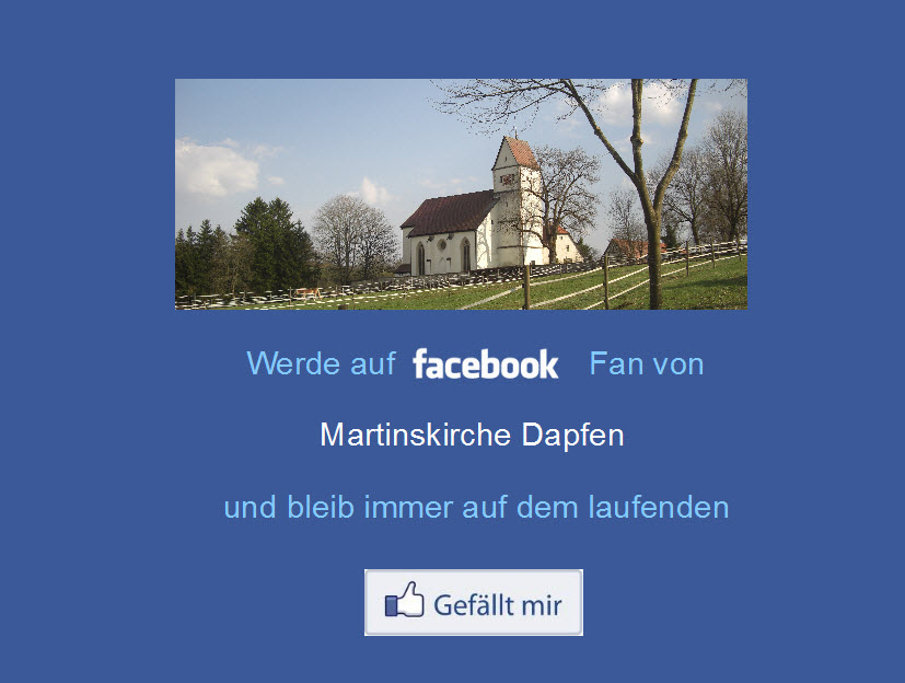 Martinskirche Dapfen jetzt auch auf facebook